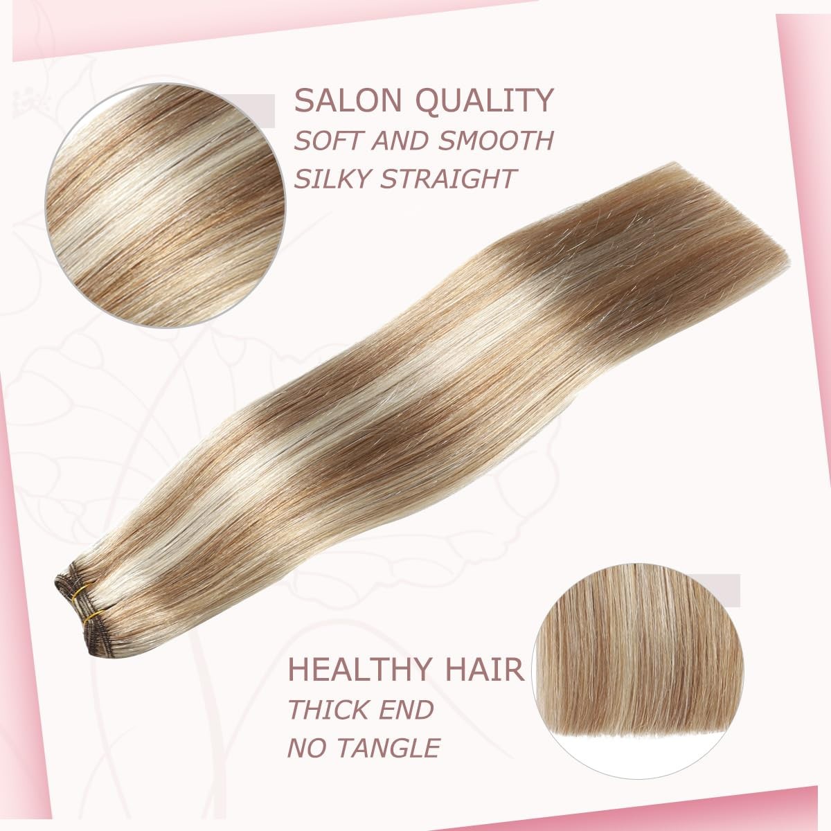 Weave Double Weft Hair Extensions Human Hair Bundles Sew in Remy Hair Colored