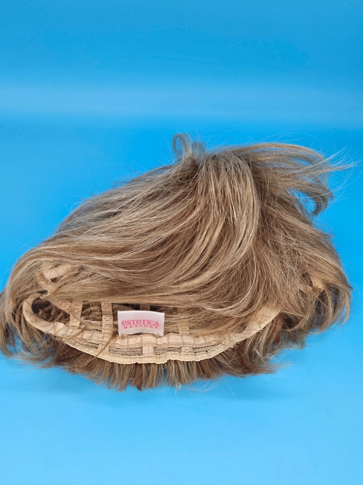 Estetica Women’s Blonde Wig with Bangs Classique Collection Short Stretch Cap