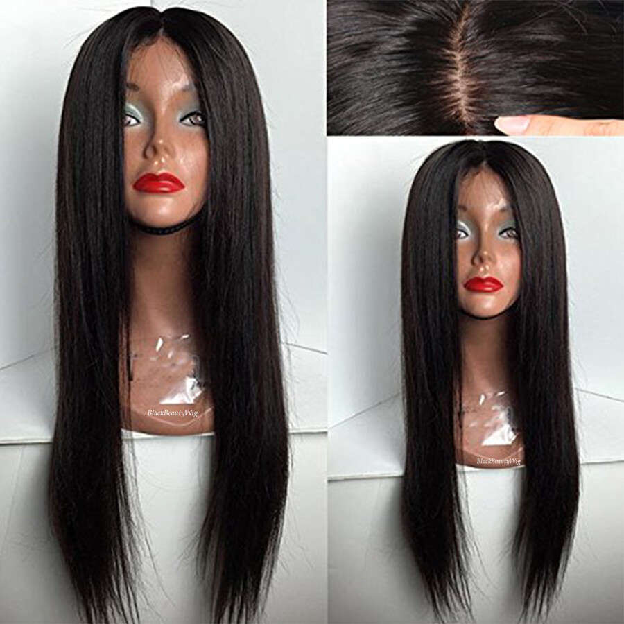 Malaysian Silk Top Full Lace Wig Human Hair Silky Straight 5×4.5 Silk Base Wig