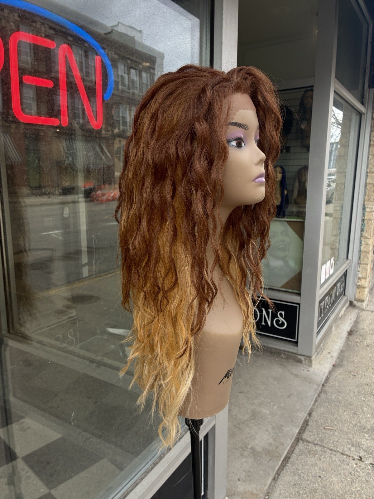 Free Part Swiss Lacefront Ombré Heat Resistant Wig Last One Available