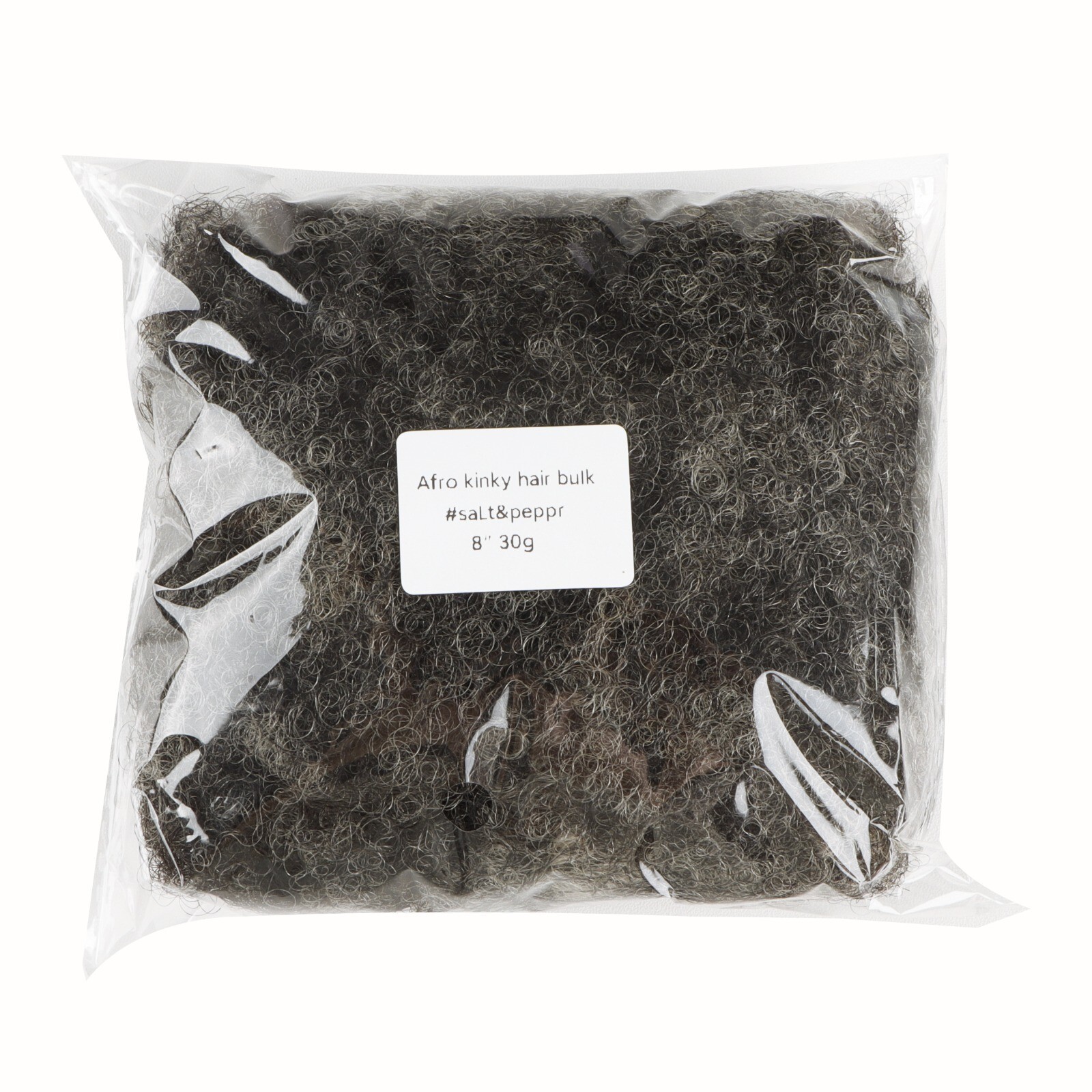 Human Hair Kinky Curly Afro Bulk For Dreadlock Extensions Salt And Pepper