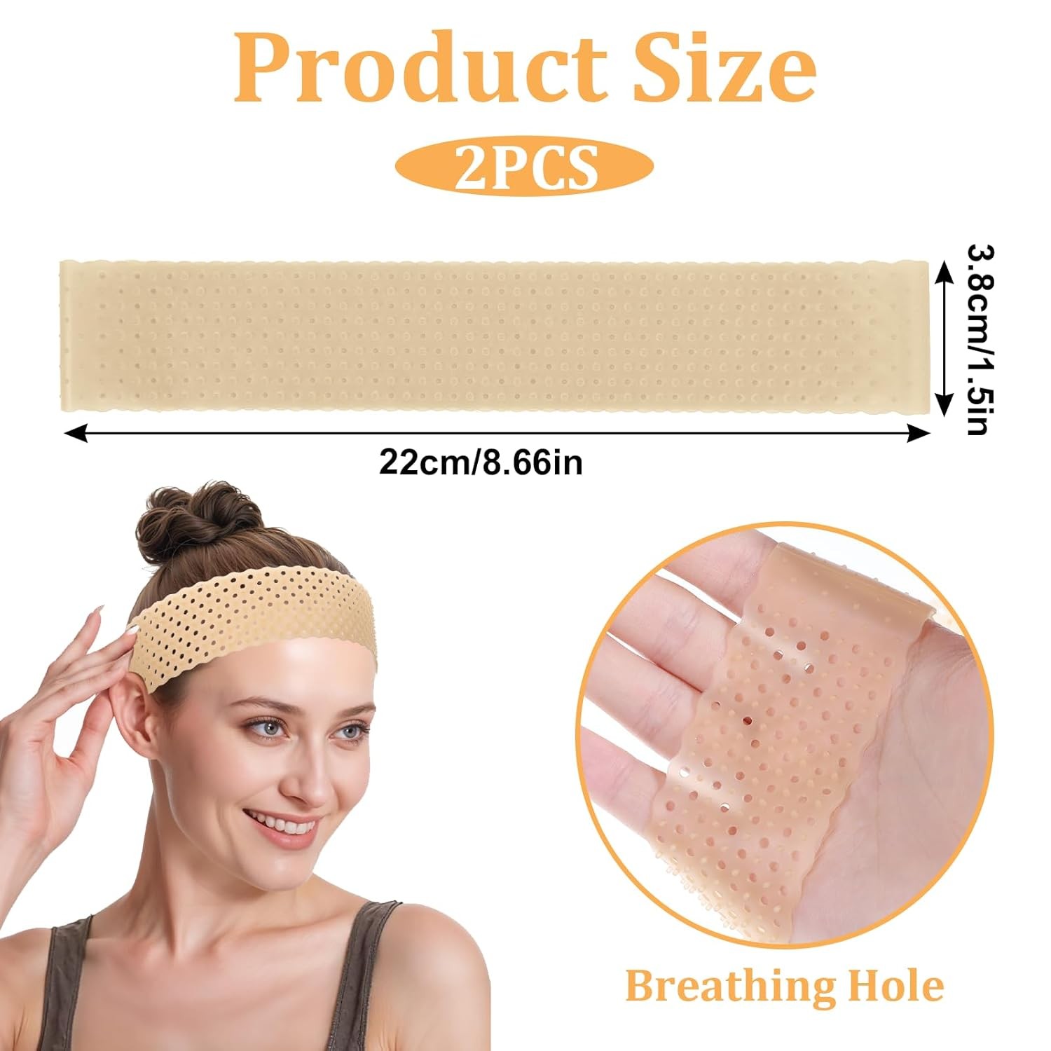 Adjustable Silicone Wig Headband Grip, 2 PCS Wig Grip Band Adjustable Elastic…