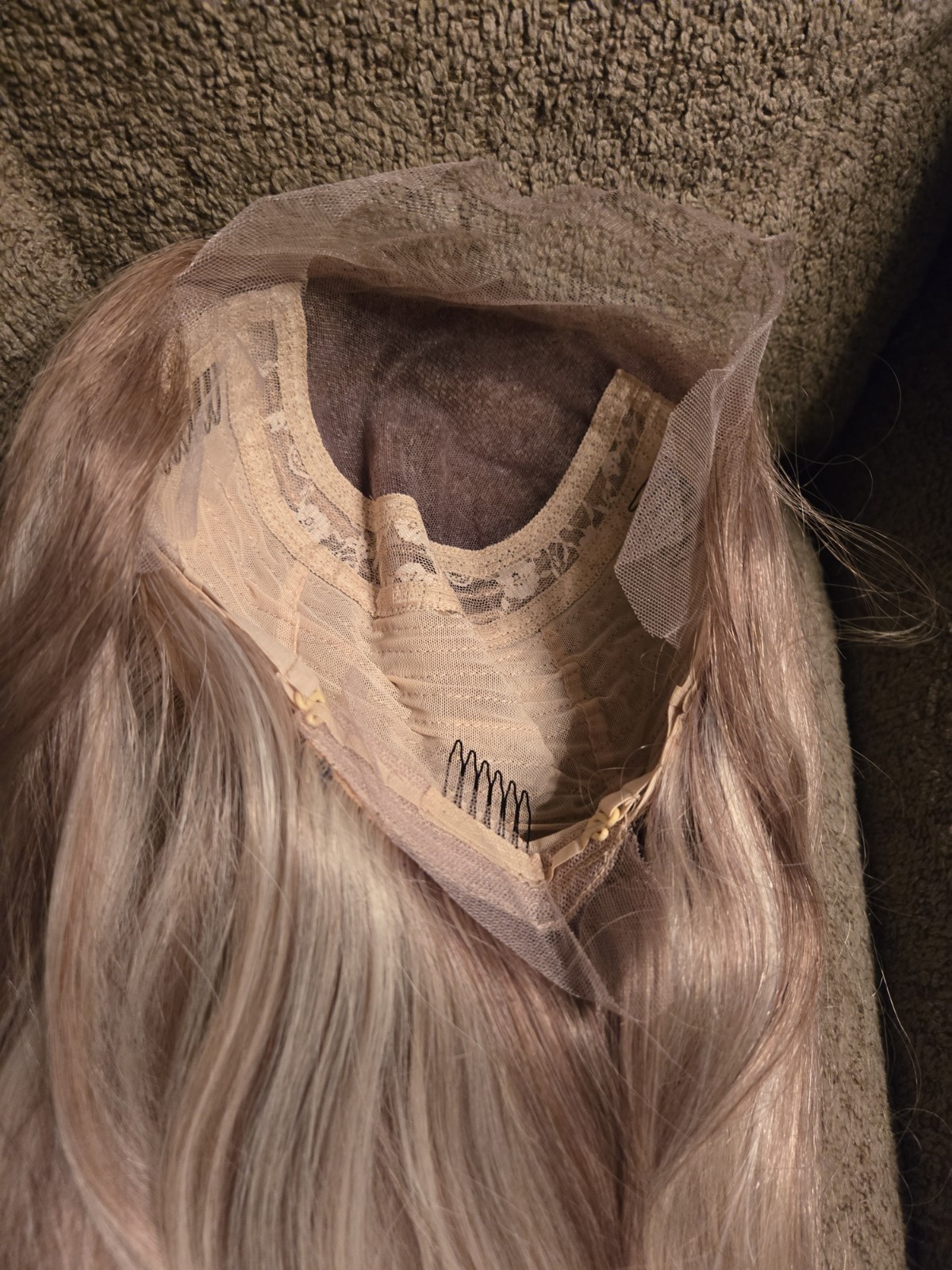 Strawberry Blonde/Platinum Blonde Ombre Remy Human Hair Wig 150% Density 24″