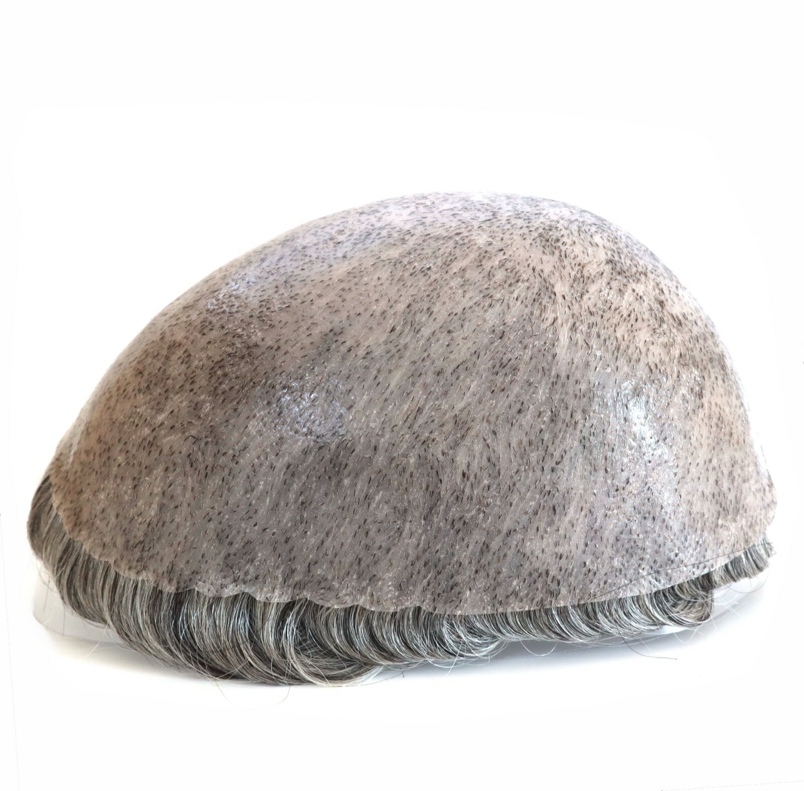 Mens Toupee Human Hair Replacement System Injection Poly Skin Hairpieces 6”