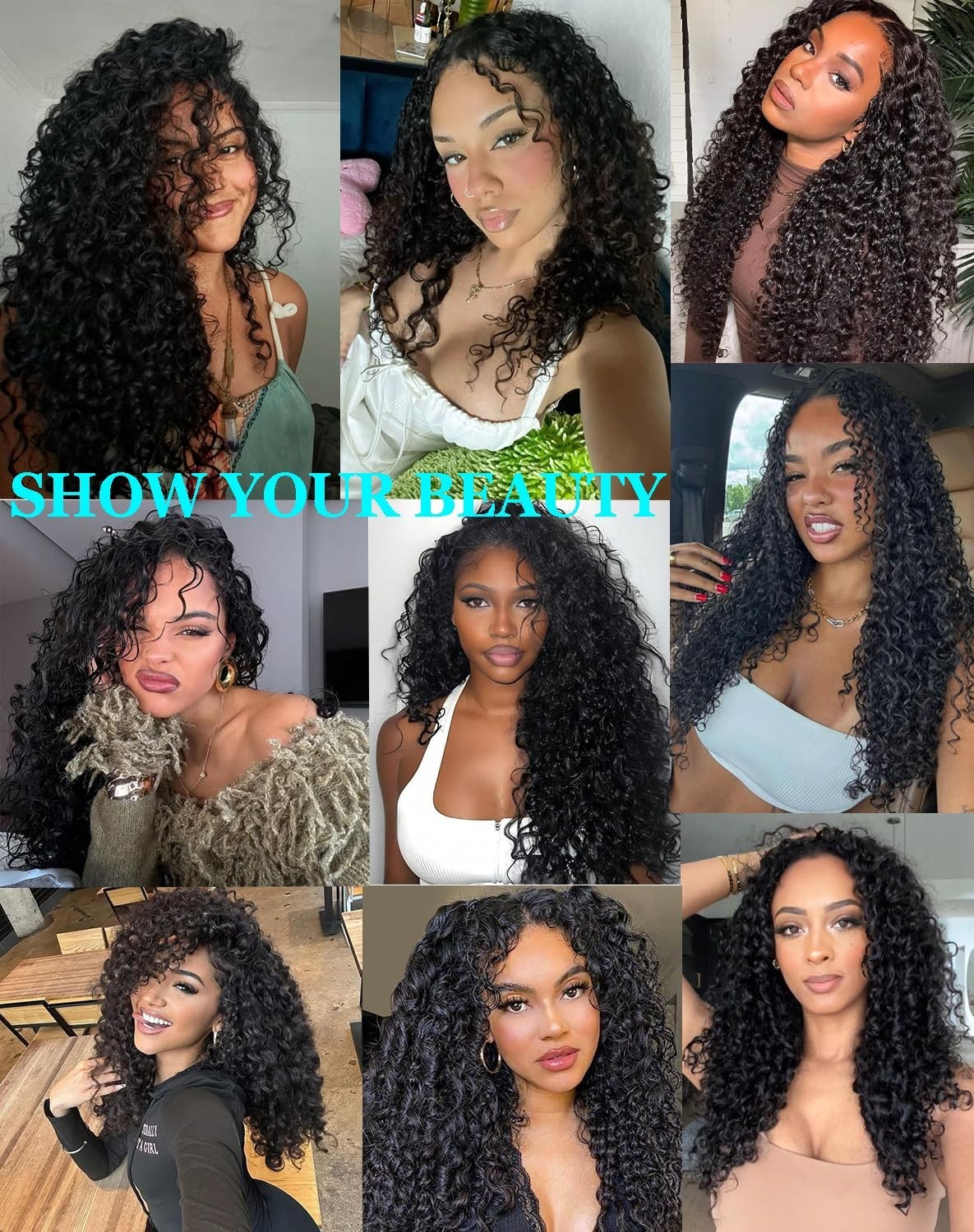 24 Inch Burmese Curly Human Hair Half Wig with Spiral Curls End Glueless 180%