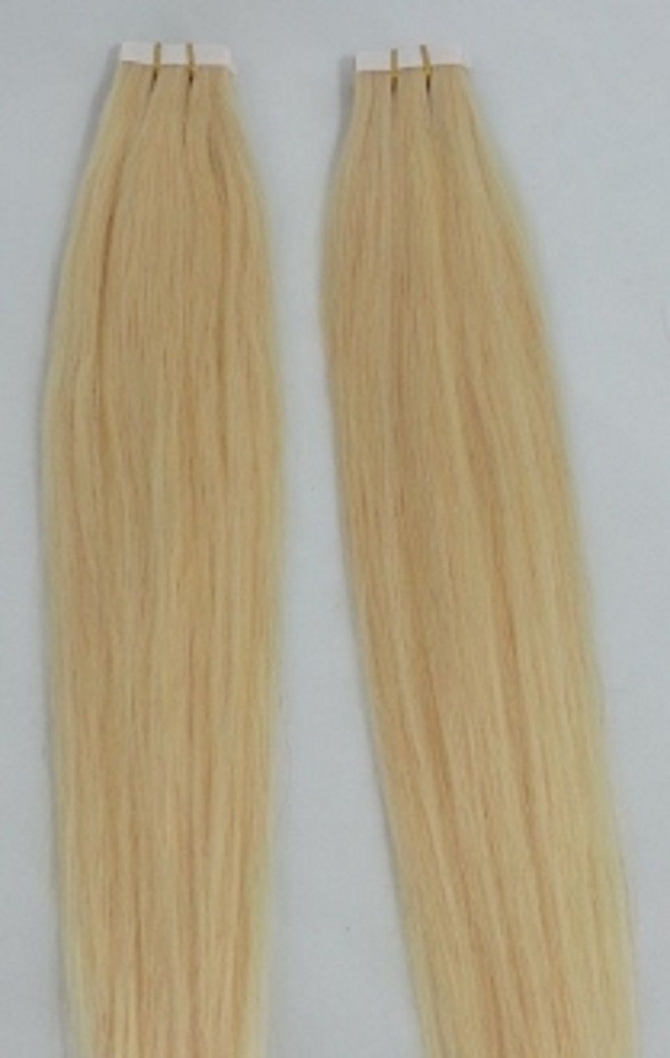 18″,20″ 100gr,40pc,Human Tape In Hair Extensions #613 Platinum Blonde w/golden