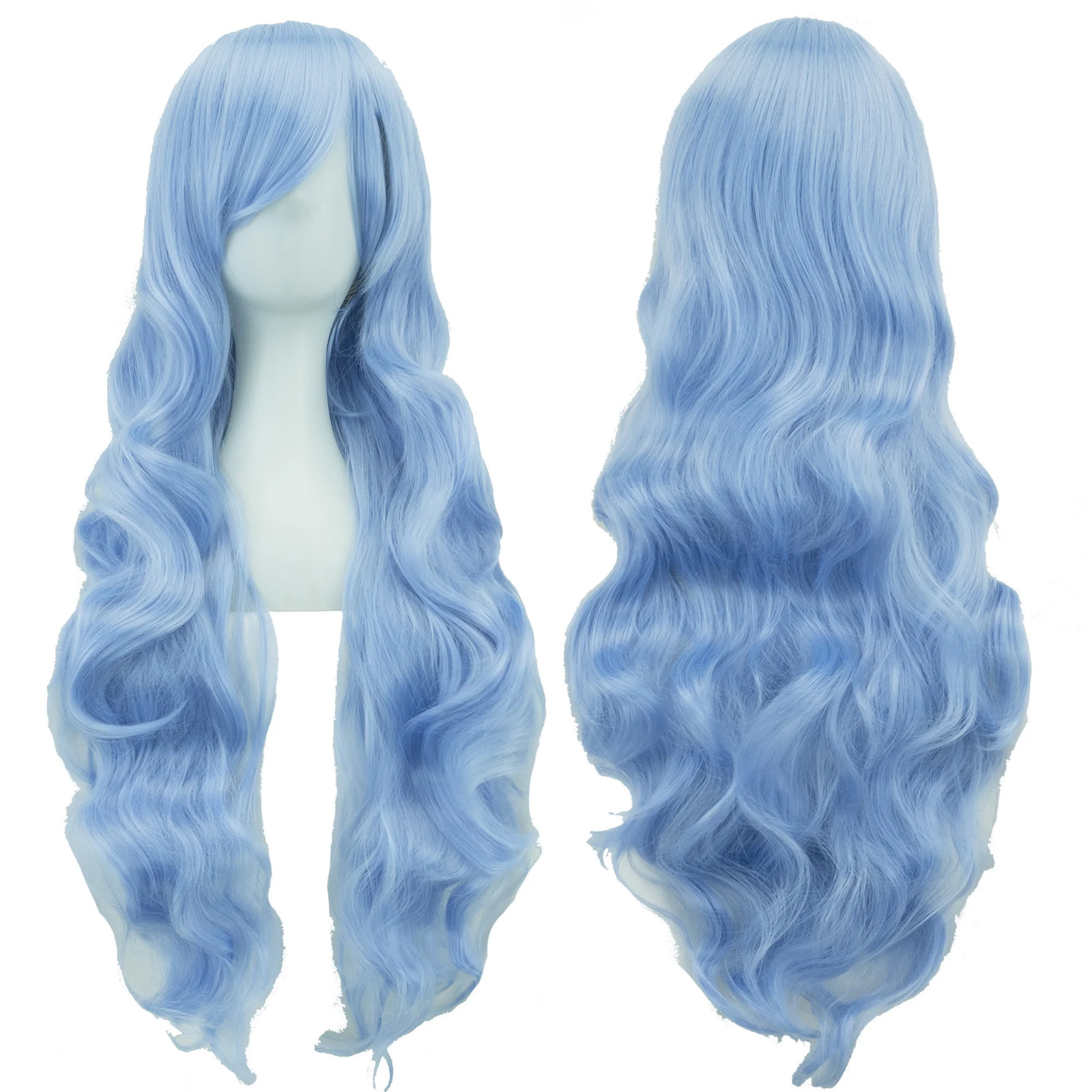 Soowee Curly Long Synthetic Green Wig Pink Black Party Cosplay Wigs Women