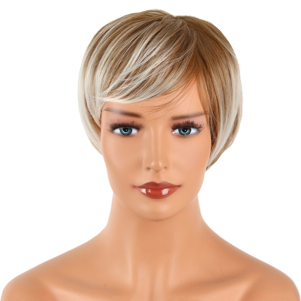 20CM Short Women Short Wigs Synthetic Natural Fake Hair Cosplay Casual