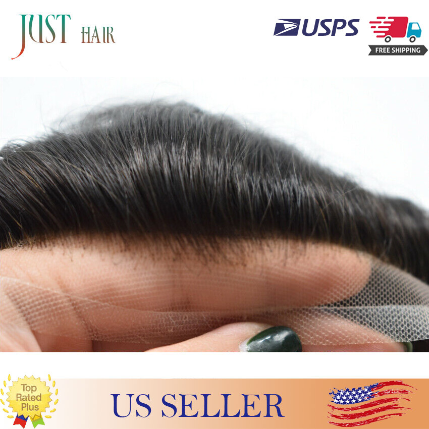Full French Lace Hair Replacement System For Man Swiss Lace Men Toupee Hairpiece