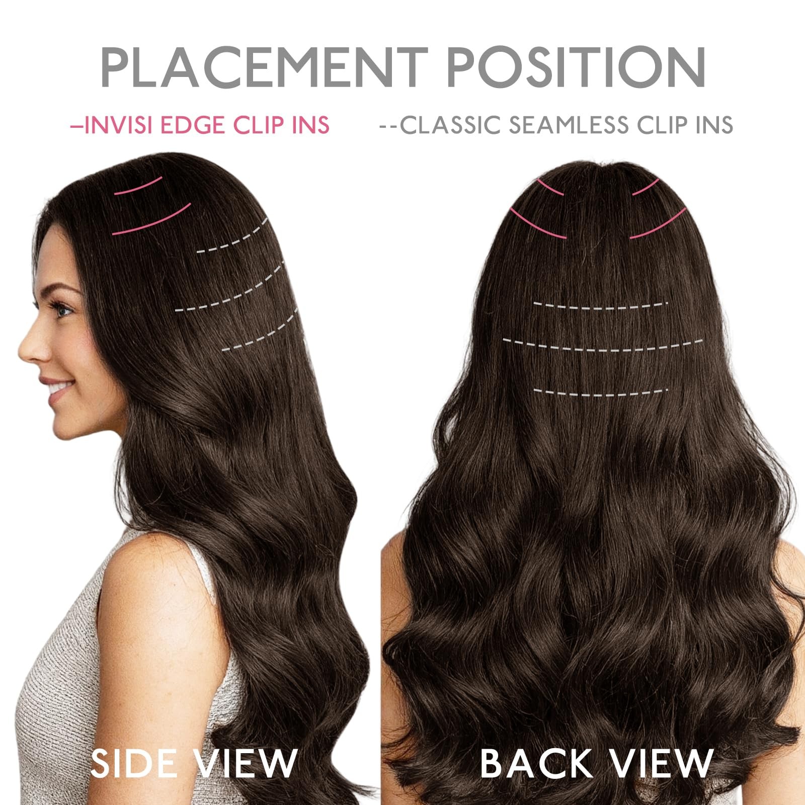 Wennalife Invisi Seamless Clip In Hair Extensions Real Human Hair 16 Inch 130