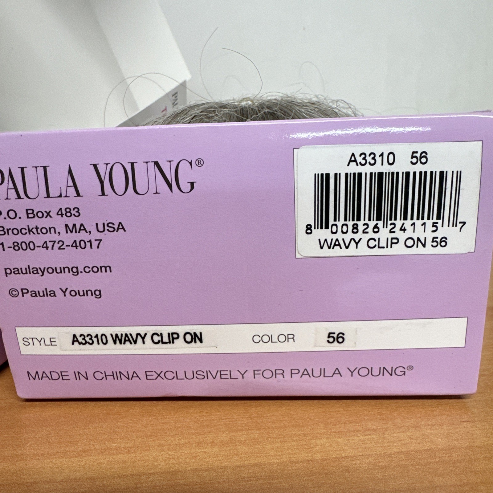 Paula Young 56 Color 3310 Wavy Clip On & 2161 Short Wavy Clip On With Box & Tag