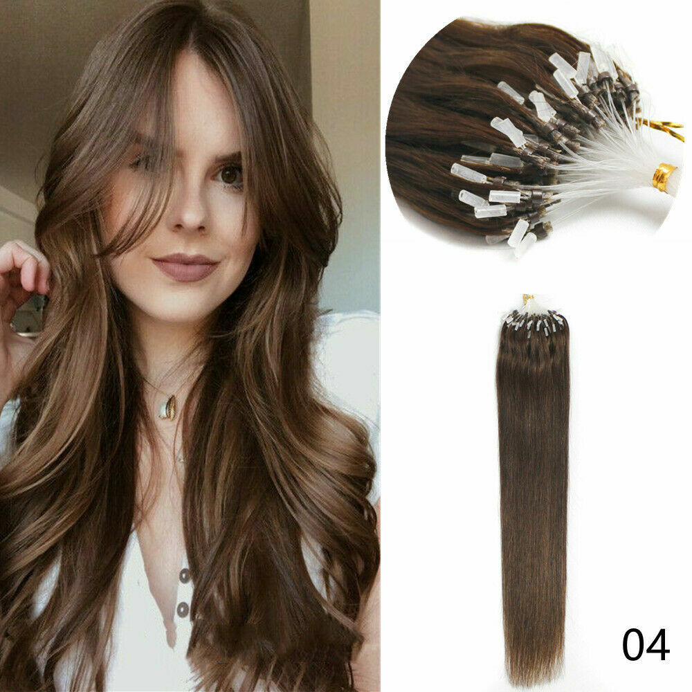 Micro Ring Beads Hair Extensions Micro Loop Nano Link Remy Brazilian Human Hair