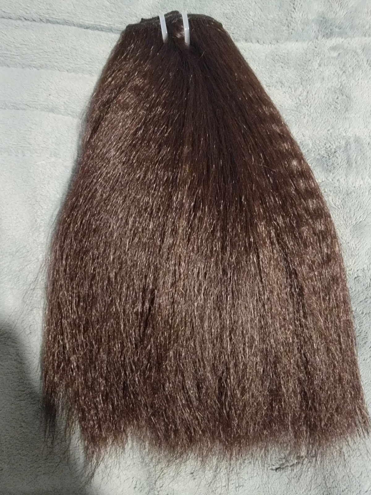 12 Inch Yaki Kinky Synthetic Clip in Hair Extensions 7 PCs 95g #4 Dark Brown