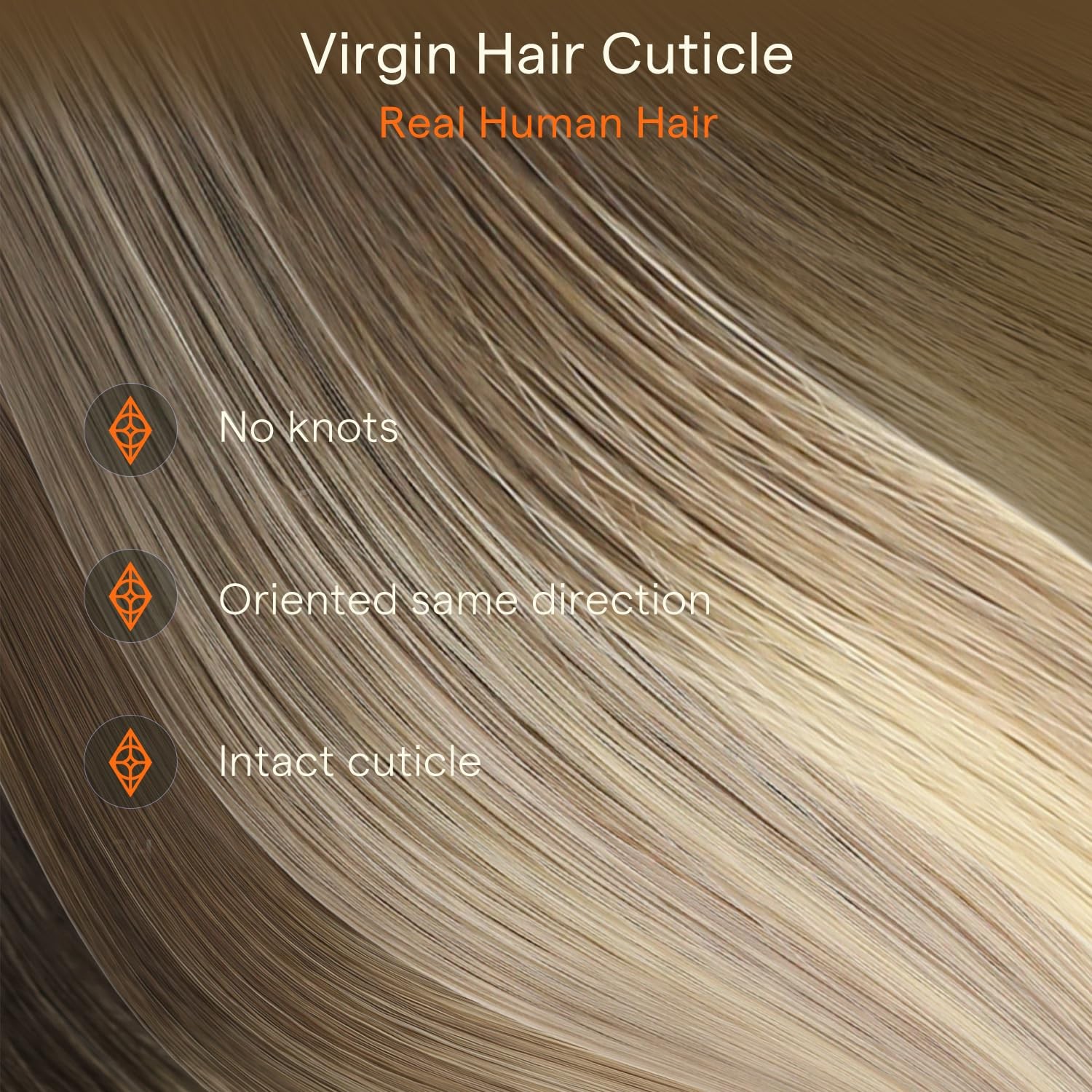 Full Shine Invisible Tape in Hair Extensions Human Hair, Color Shadow Root Es…