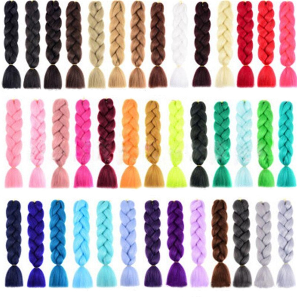 Jumbo Braiding Hair Synthetic Ombre Kanekalon Braids 24” Crochet Extensions
