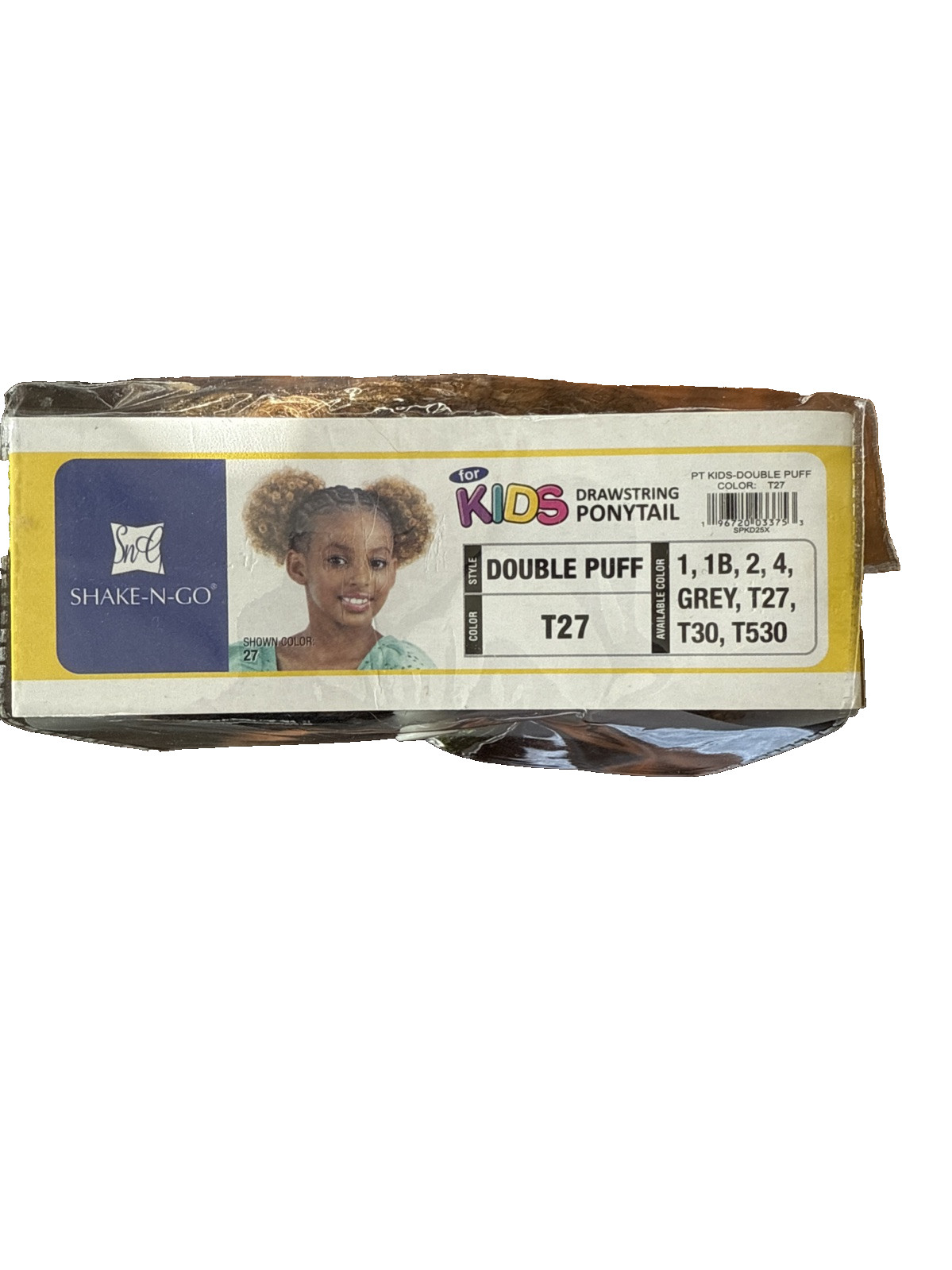 Shake -N – Go Kids Drawstring Ponytail Double Puff Color T27