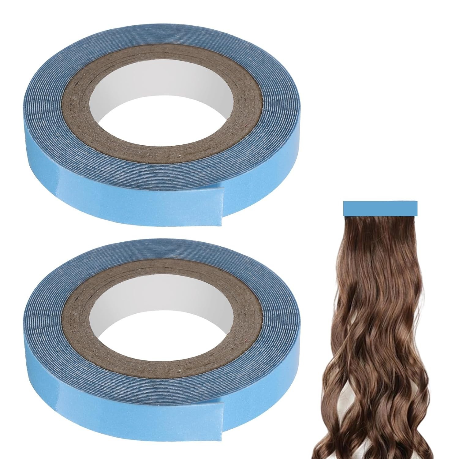Invisible Blue Hair Extension Tape – 3 Yards Double-Sided for Professional Use