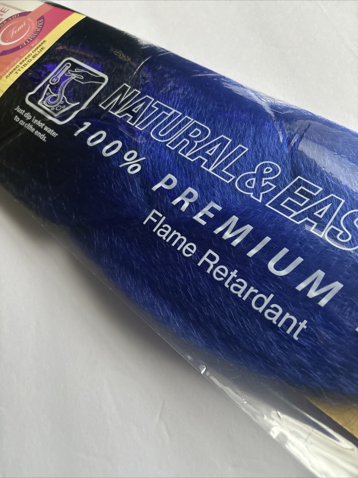 jumbo braid premium soft hair. Remy Feeling Blue Colored Ombré TT1B/D.plum