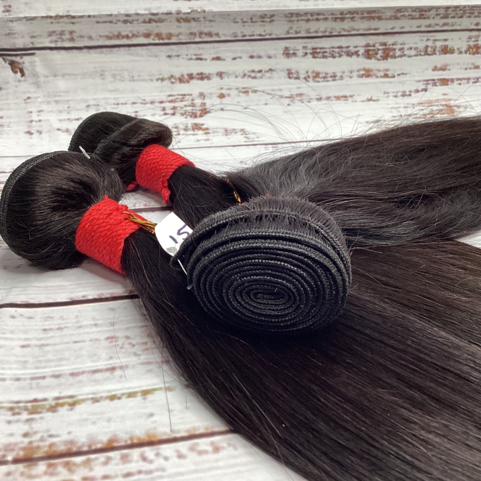 3 Bundles 18″ 22” Straight Brazilian Human Hair Natural Black / Brown Extensions