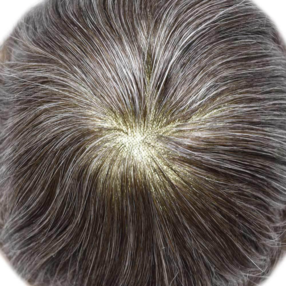 Hair System ReplacementHairpiece Fine Mono Poly Skin Around Mens Toupee