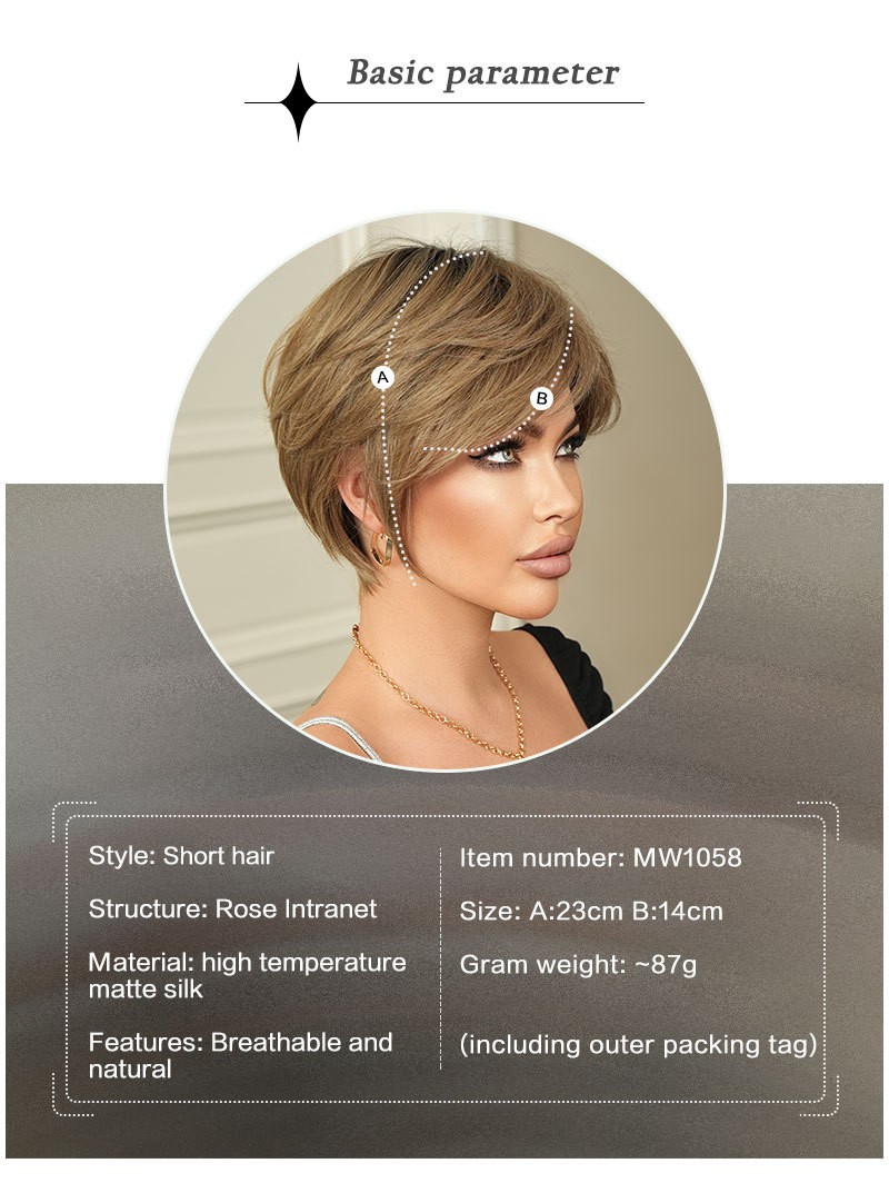 26″ Brown to Gold Ombre Wavy Wig Heat Resistant Synthetic Cosplay Party Wedding