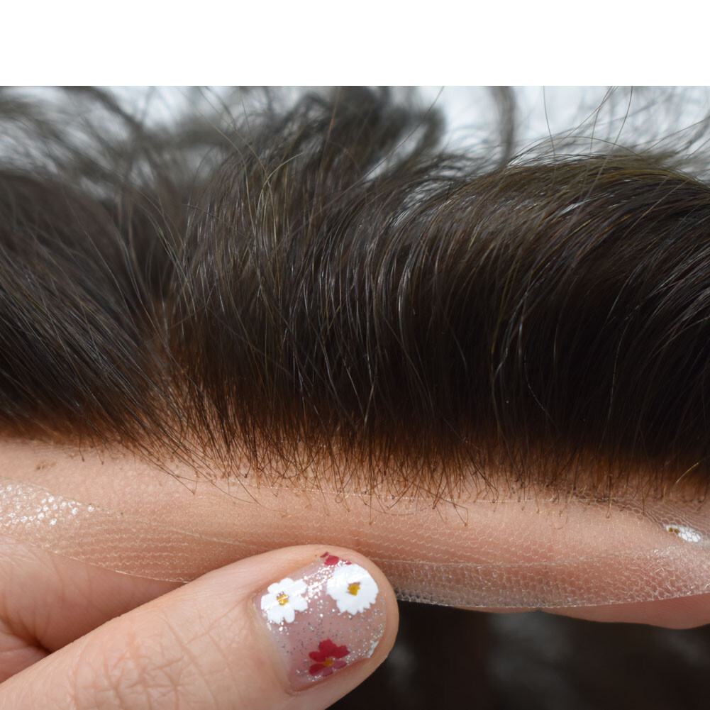 Full Lace Mens Hair Piece French Lace Toupee for Men Human Hair System