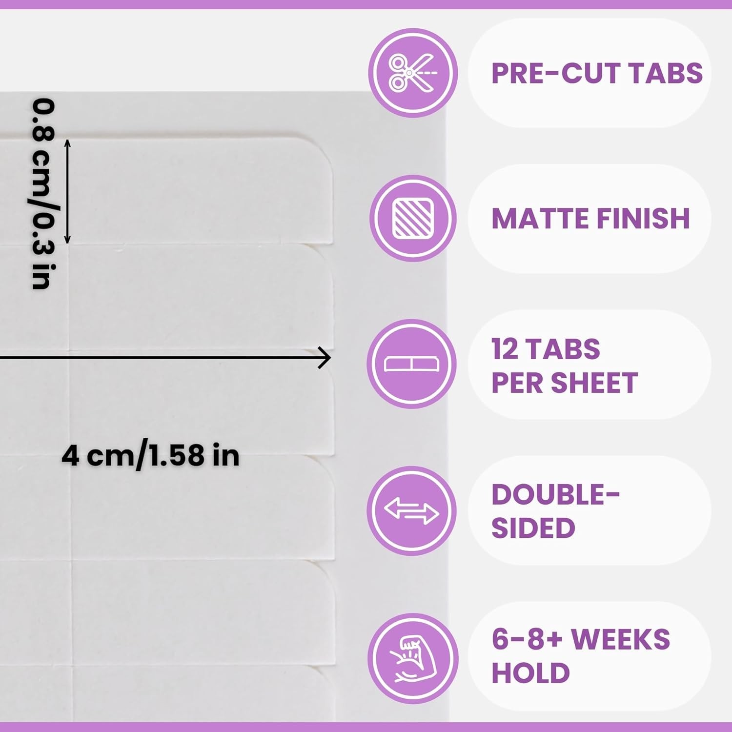 Double-Sided Hair Extension Tape – 72 Tabs with Medical Grade Adhesive, USA Made
