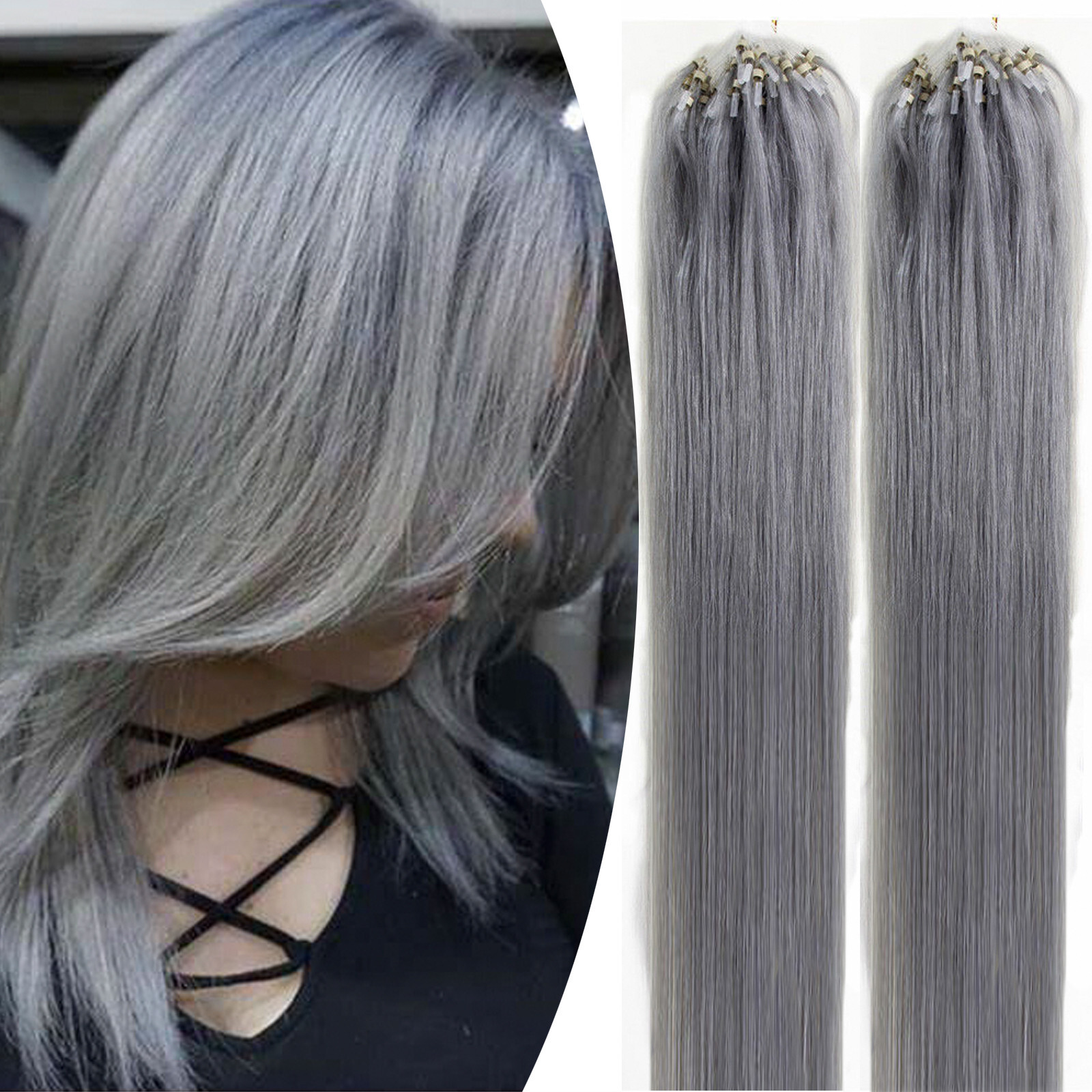 Micro Beads Hair Extensions Real Human Hair Micro Loop Link Remy Hair 16-26inch