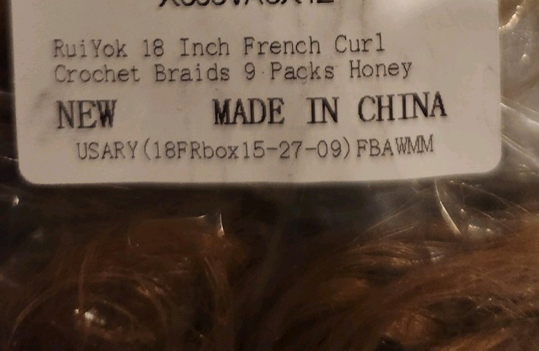 9 packes of 18 inch each French curly braids crochet color honey blonde