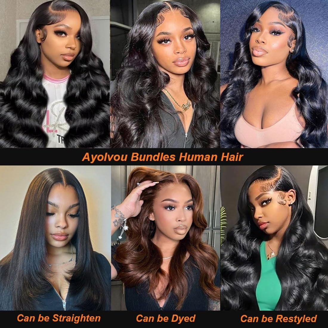 12A Raw Body Wave Human Hair Bundles 18-24 Inch, 100% Unprocessed Virgin Hair Ex