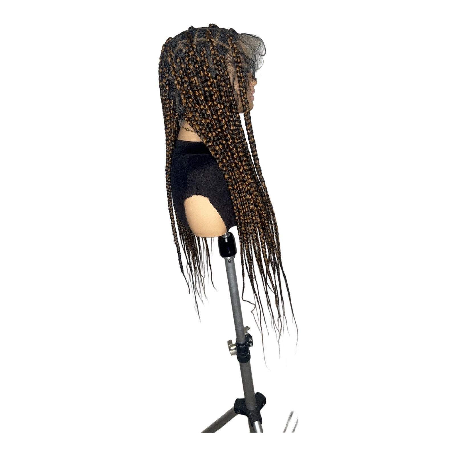 Women’s Synthetic Braided Wig Long Hairpiece Black/Brown