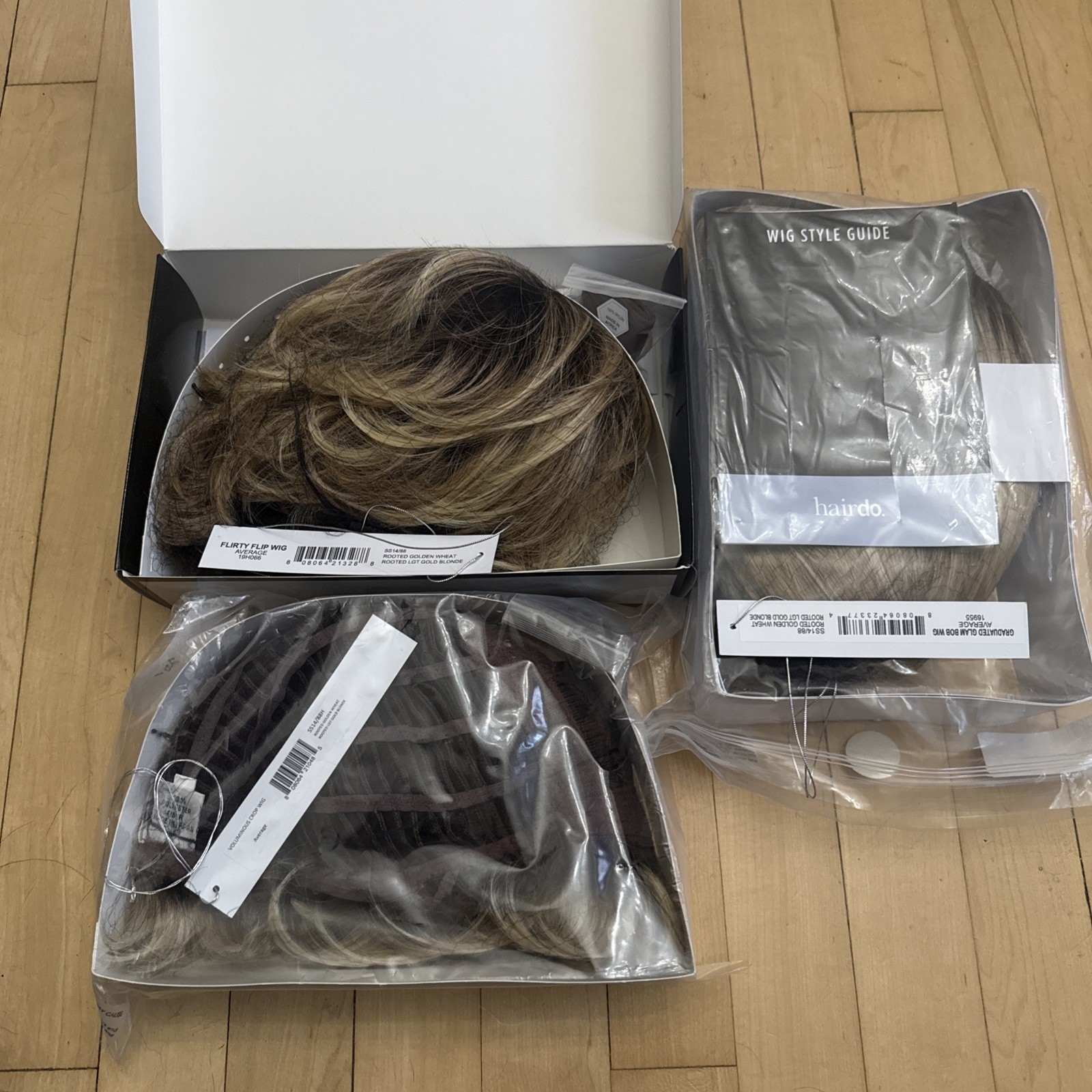 NEW HAIRDO Wig Lot Of 3 Rooted Golden Wheat