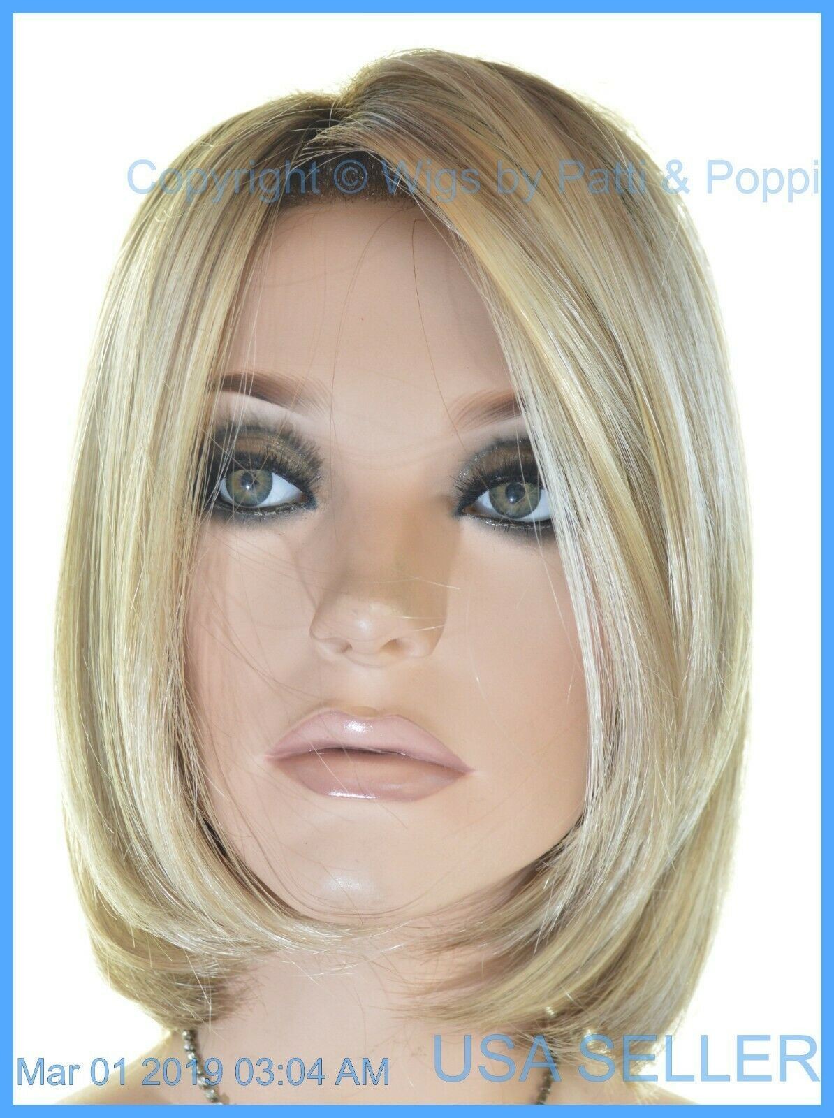 Kristen Renau LACE FRONT WIG “12FS8” HOT SASSY STUNNING ROOTED BLOND BOB