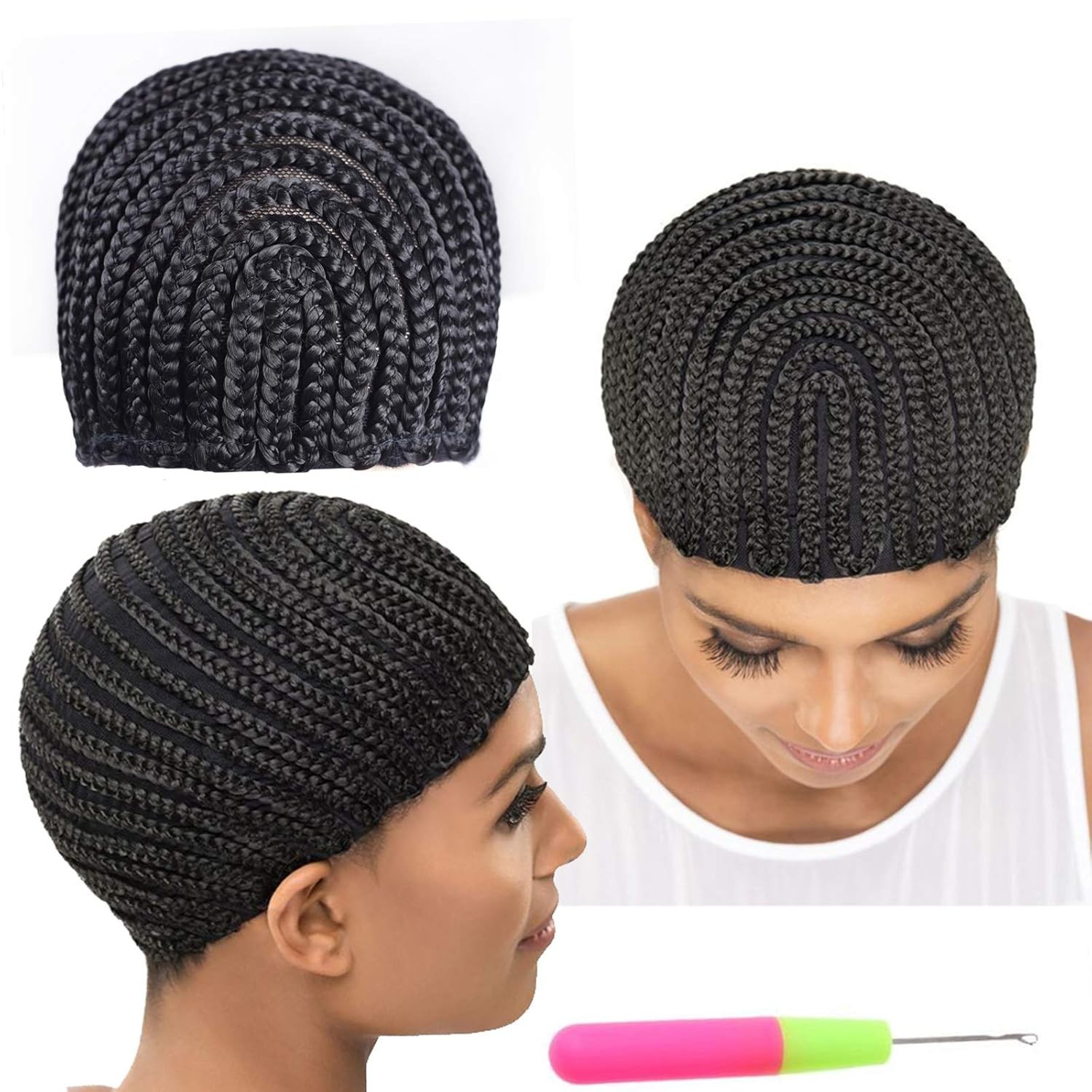 Refined Braided Wig Caps Crotchet Cornrows Cap For Easier Sew In Caps for Mak…