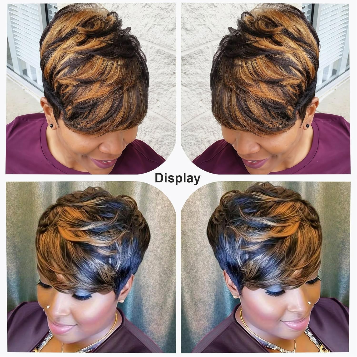 Showreal Hair, Pixie Cut Wig, Real Human Hair, 9149 1B/30, Please Read Details