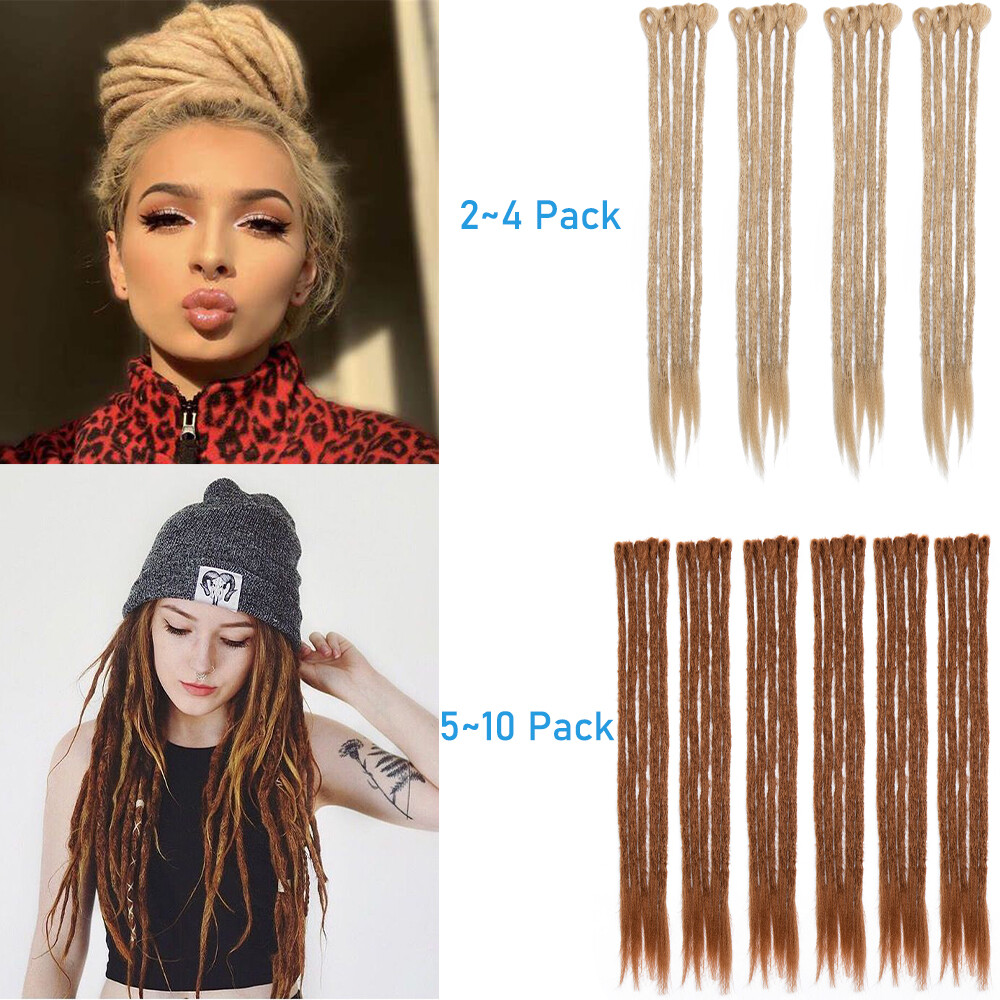 Full Head Crochet Dreads Locks 100% Handmade Dreadlocks Thick Hair Extensions US