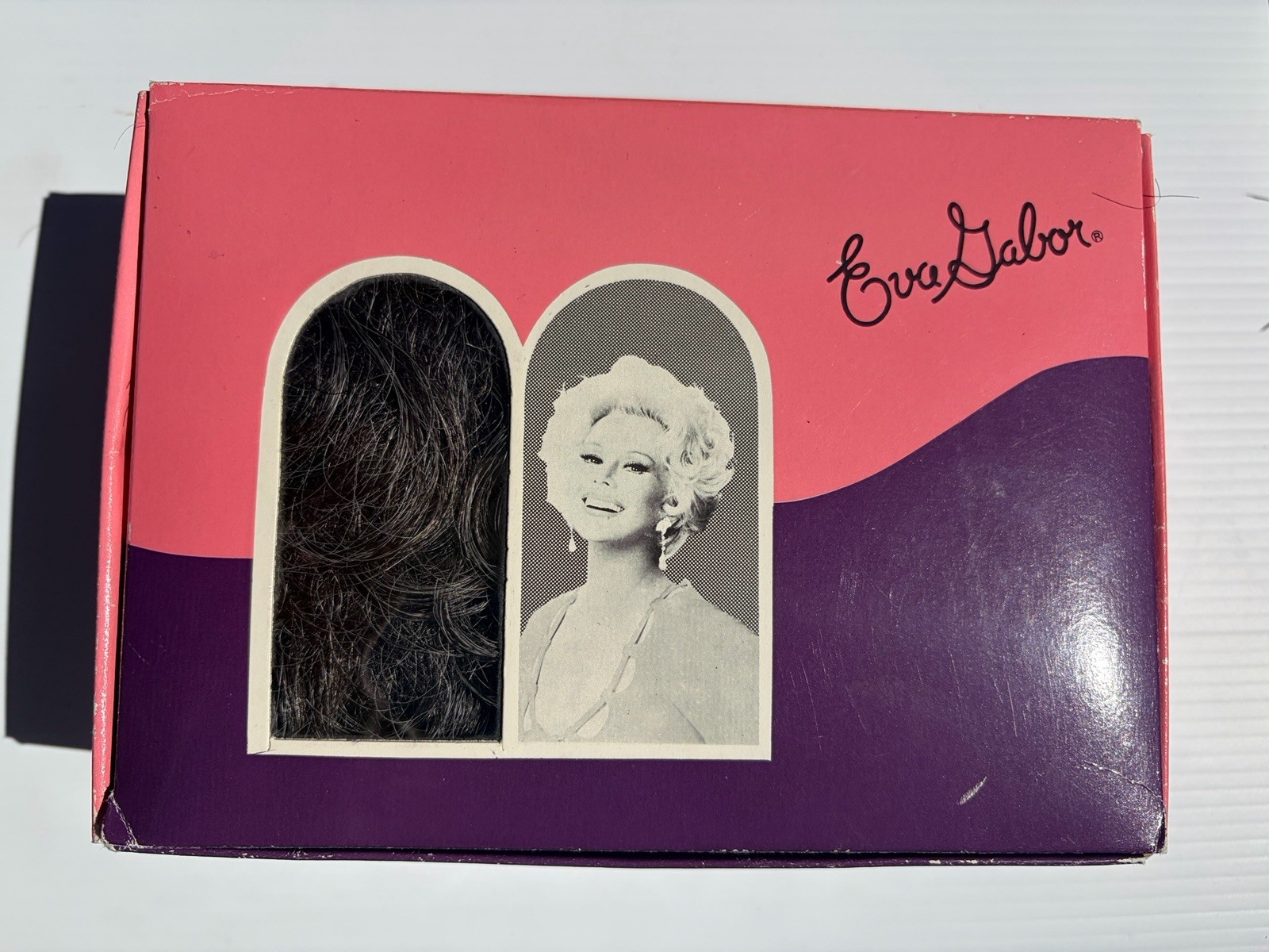vtg Eva Gabor Perma-Lift Wig Acrylic Gray Curls Short color:34 in Original Box