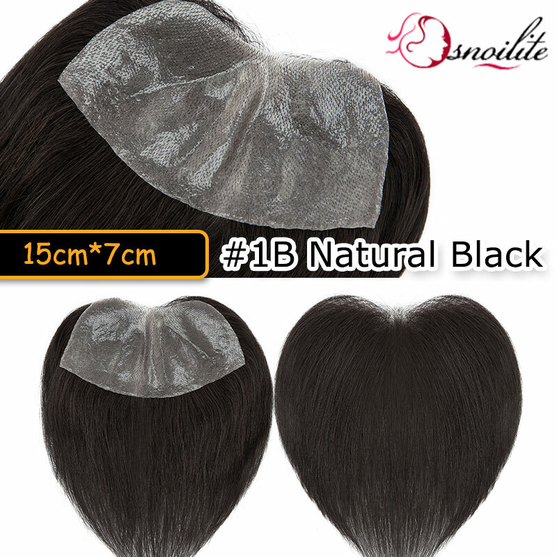 Front Piece Mens Toupee Hairpiece PU 100% Real Human Hair Replacement System USA