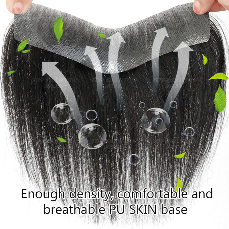 Mens Human Hair Injected Replacement System Toupee Remy Hair Piece PU LACE MONO