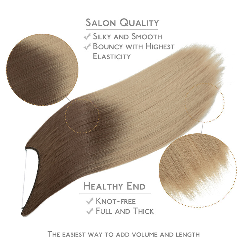 Invisible Secret Wire in Hair Extensions Hidden Head Band One Piece Miracle Ring