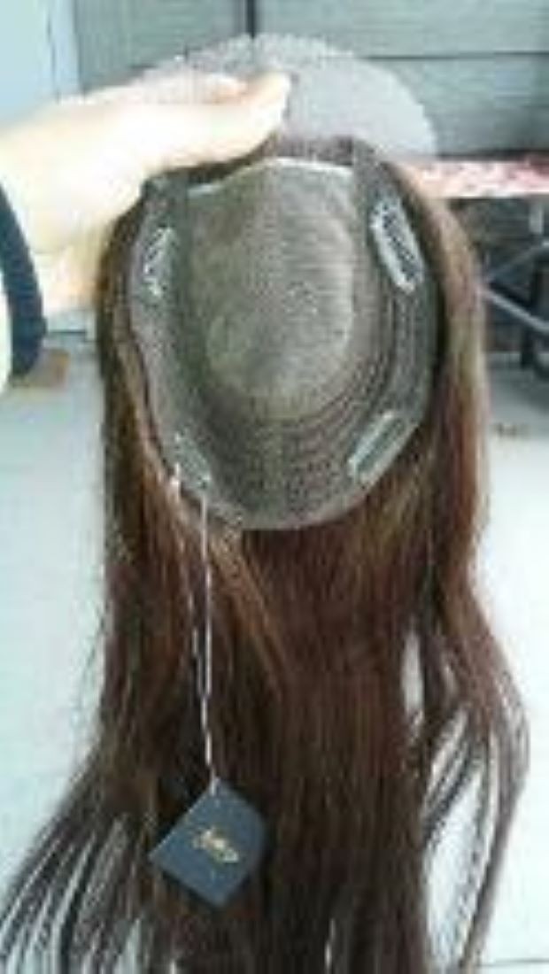 UNIWIGS HUMAN HAIR TOPPER SILK BASE 20-22″ DARK MEDIUM BROWN