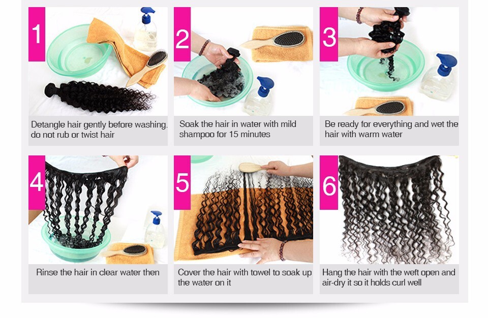 Mongolian Kinky Curly Hair Weft 3Bundles Virgin Afro Human Hair Extension Weaves