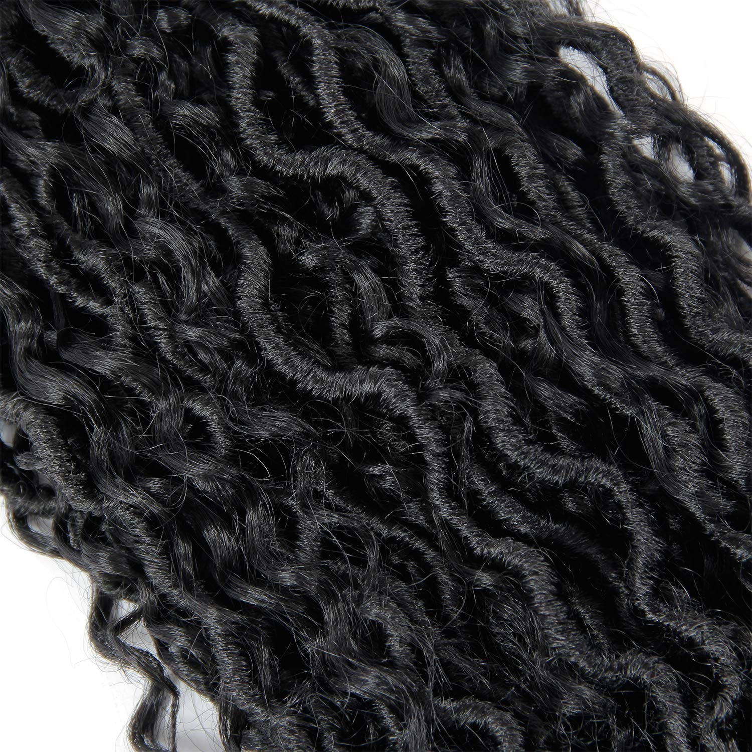 Goddess Locs Crochet Hair 18Inch Boho Faux Locs With Curly Ends River Hippie Loc