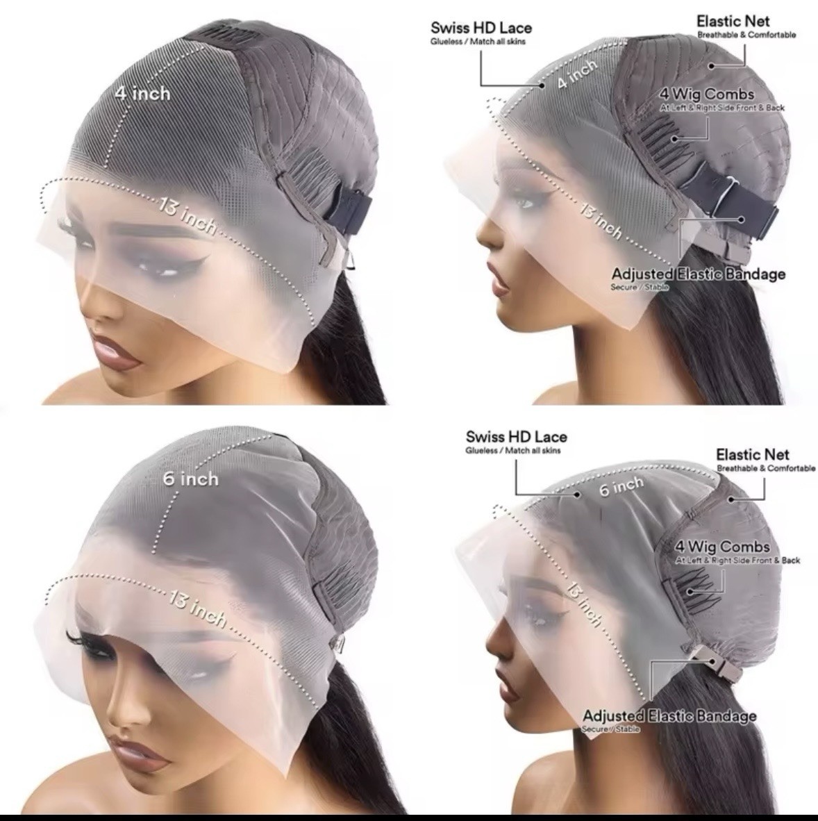 13×6 HD Lace Front Wig Deep Wave Human Hair Glueless Curly Wig 250 Density