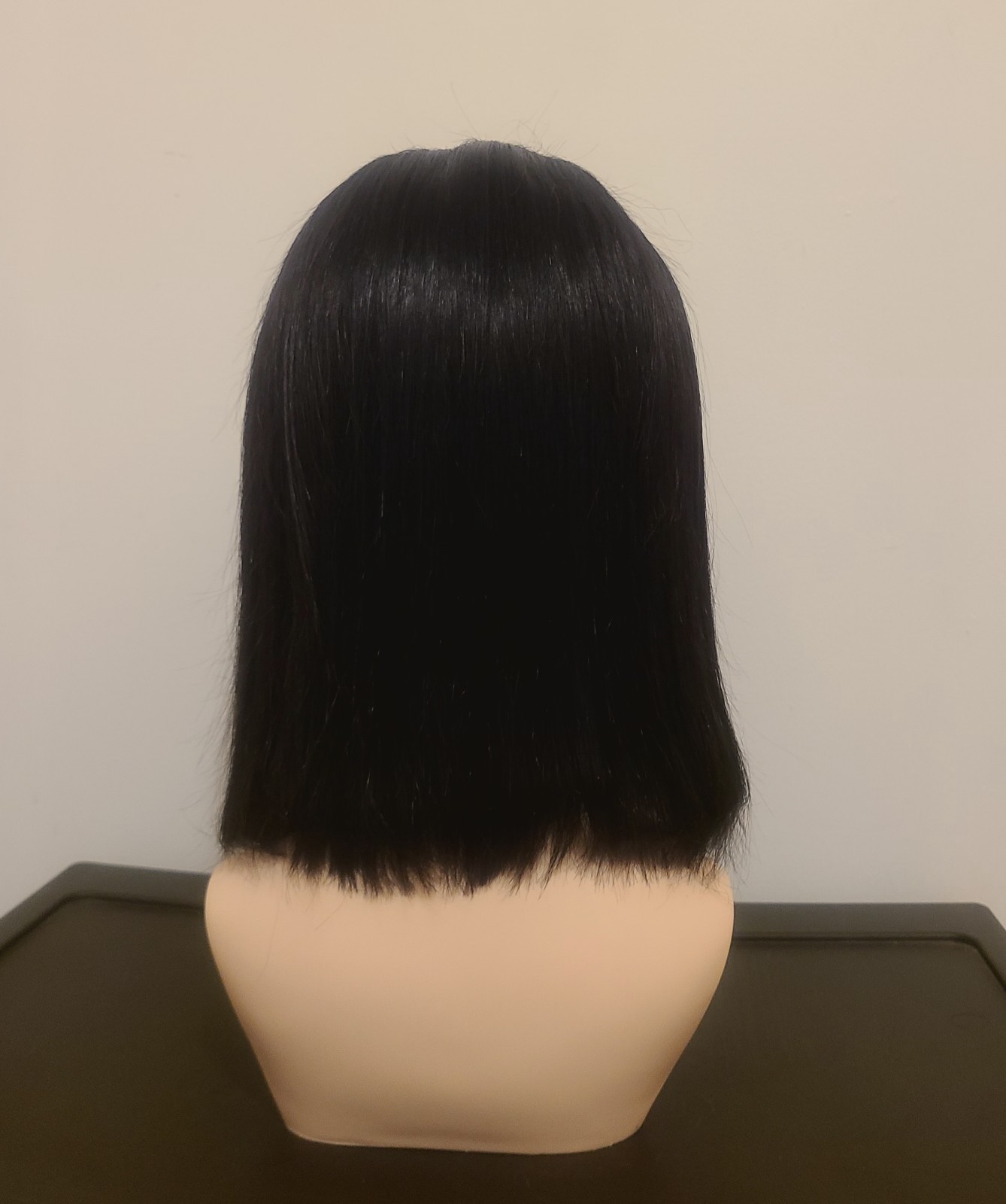 12 inch,100% Human Hair Bob Wig, Lace Front 13×1,black Color, Density 200.
