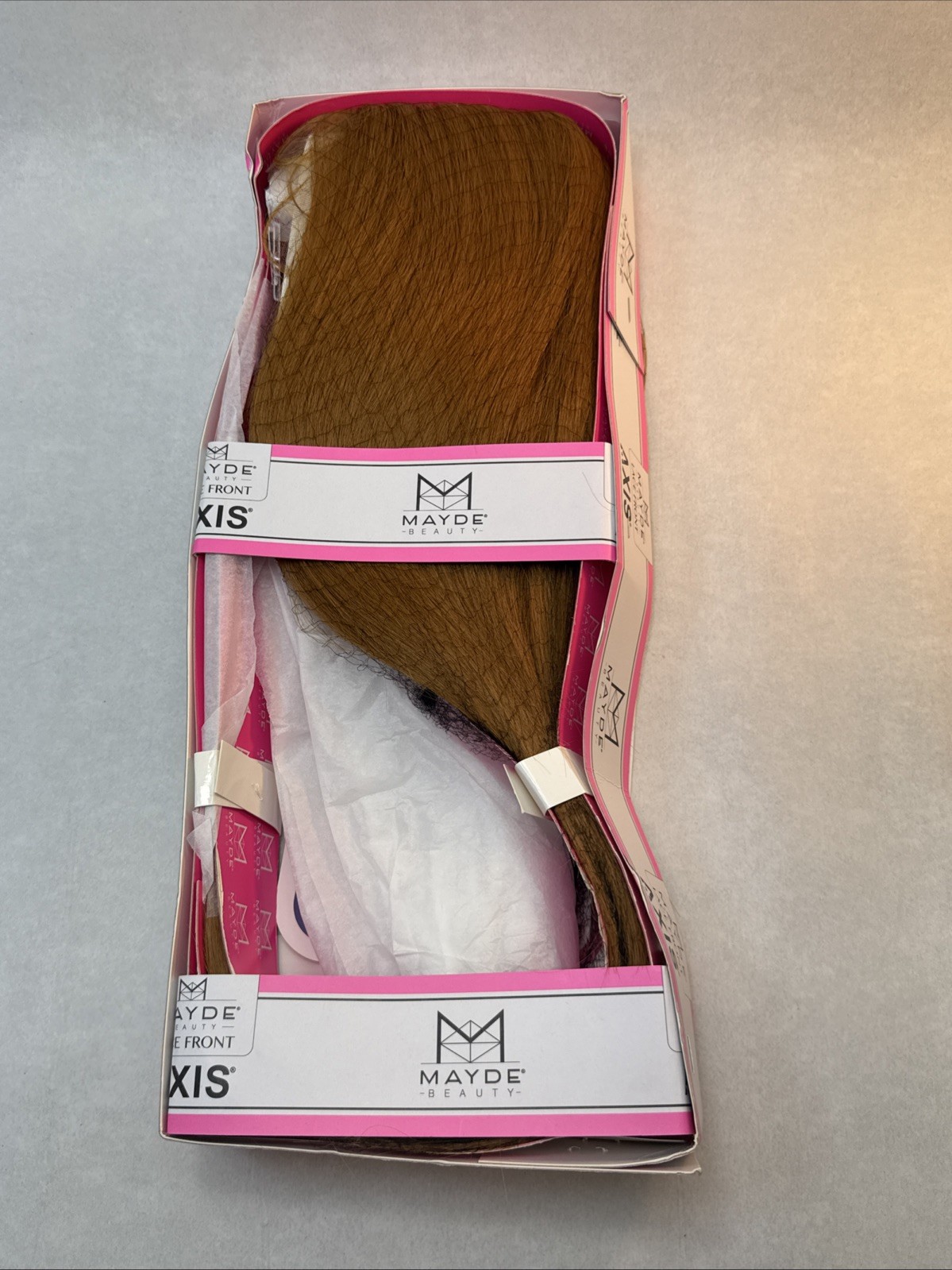 MAYDE BEAUTY HAIR HD LACE FRONT WIG SLEEK TOUCH STRAIGHT BM BRONZE 27 NEW