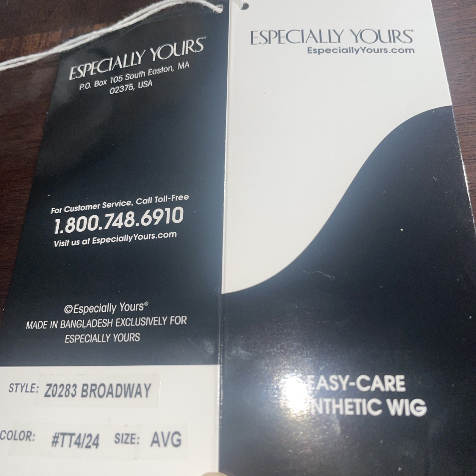 Especially Yours Women Easy Care Wig Color #TT4/24 Size Avg Style Z0283 Broadway