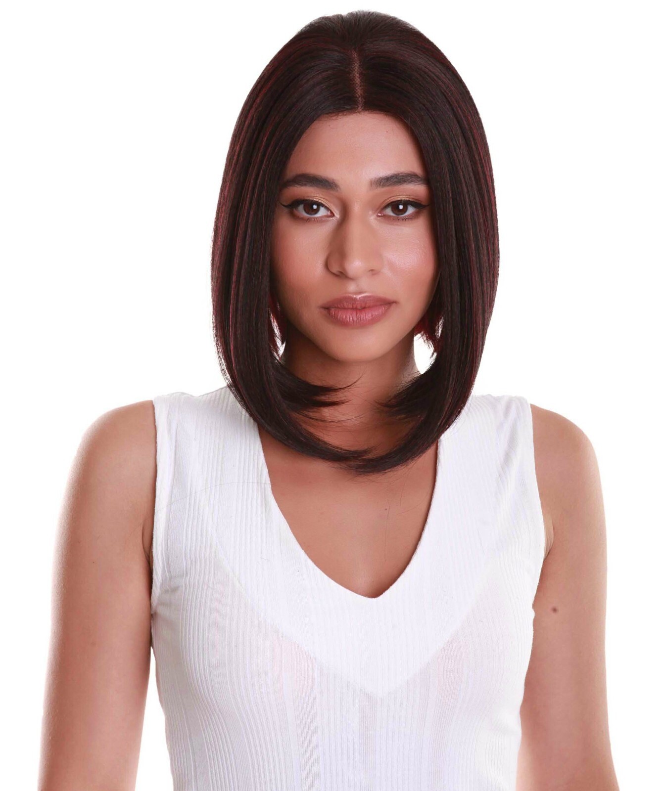 Keda Straight 9.5″ Long 4X4 Hand-Tied Lace Front Wig, Good Heat Resistant Fiber