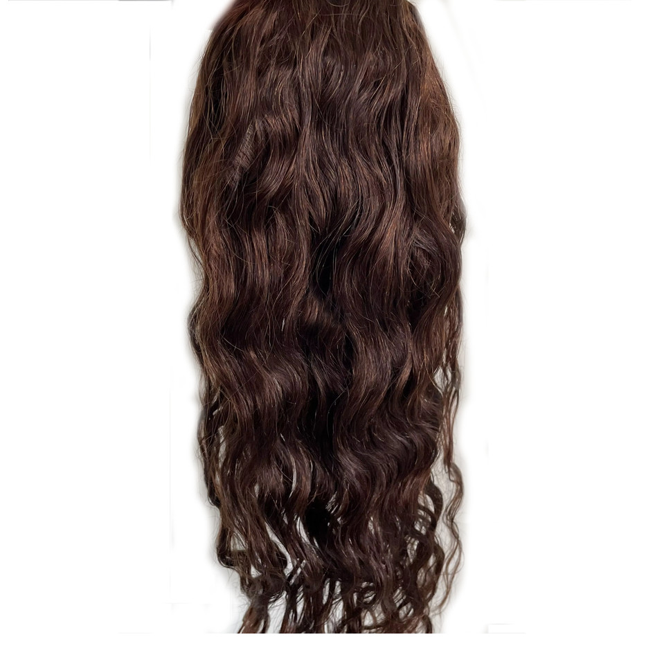 Wavy Hair Invisible Octopus Clips inRemy Human Handtied Butterfly Wefts Topper