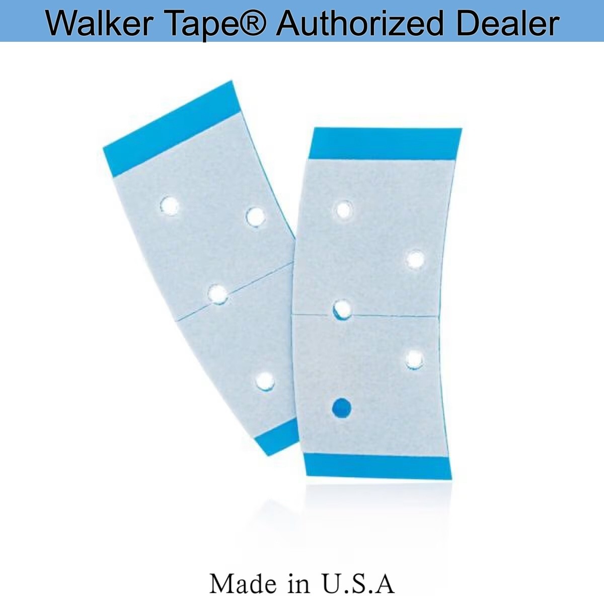 Walker Extenda Bond Blue Minis strips 3/4″x1 1/2″, Wig Toupee Tape, 36pcs